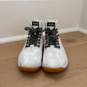 NOBULL Woman's High-Top Trainer White Camo Gum | Size 8